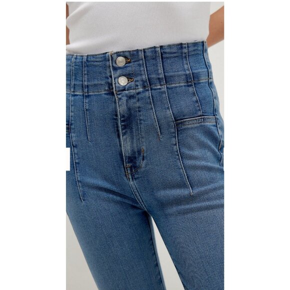 Free People We the Free Jayde Flare Women’s 27 Jeans Blue High Rise Flare - Picture 4 of 15